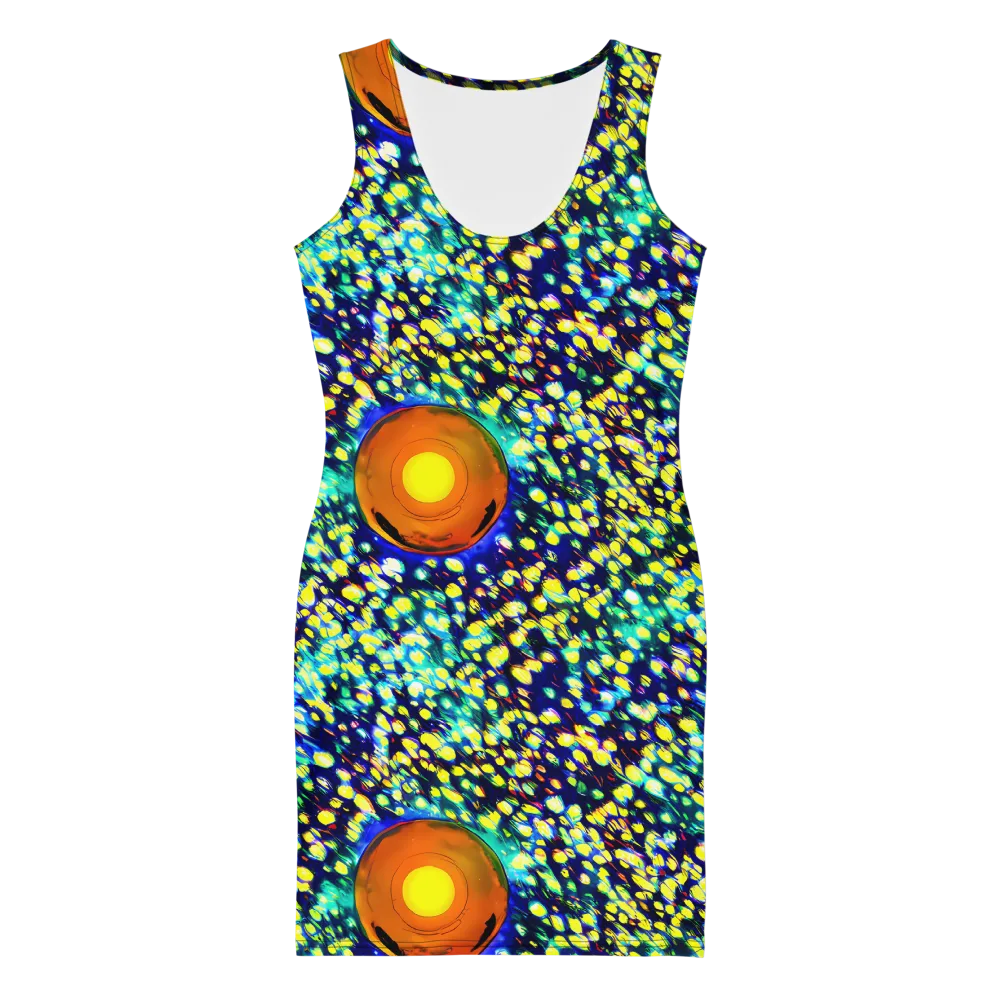 Illuminated Whirl on Bodycon Dress — Front
