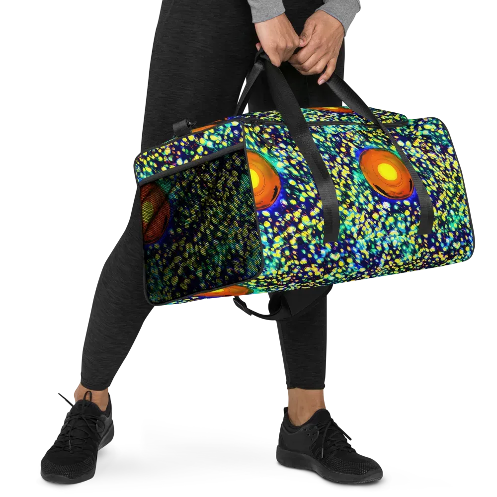 Illuminated Whirl on Duffle Bag — Right Front