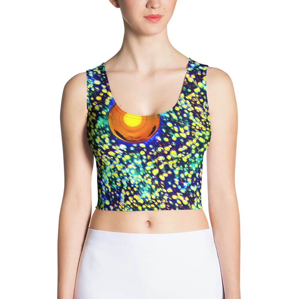 Illuminated Whirl on Crop Top — Front