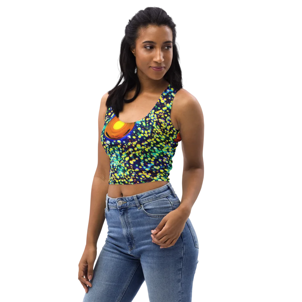 Illuminated Whirl on Crop Top — Left Front