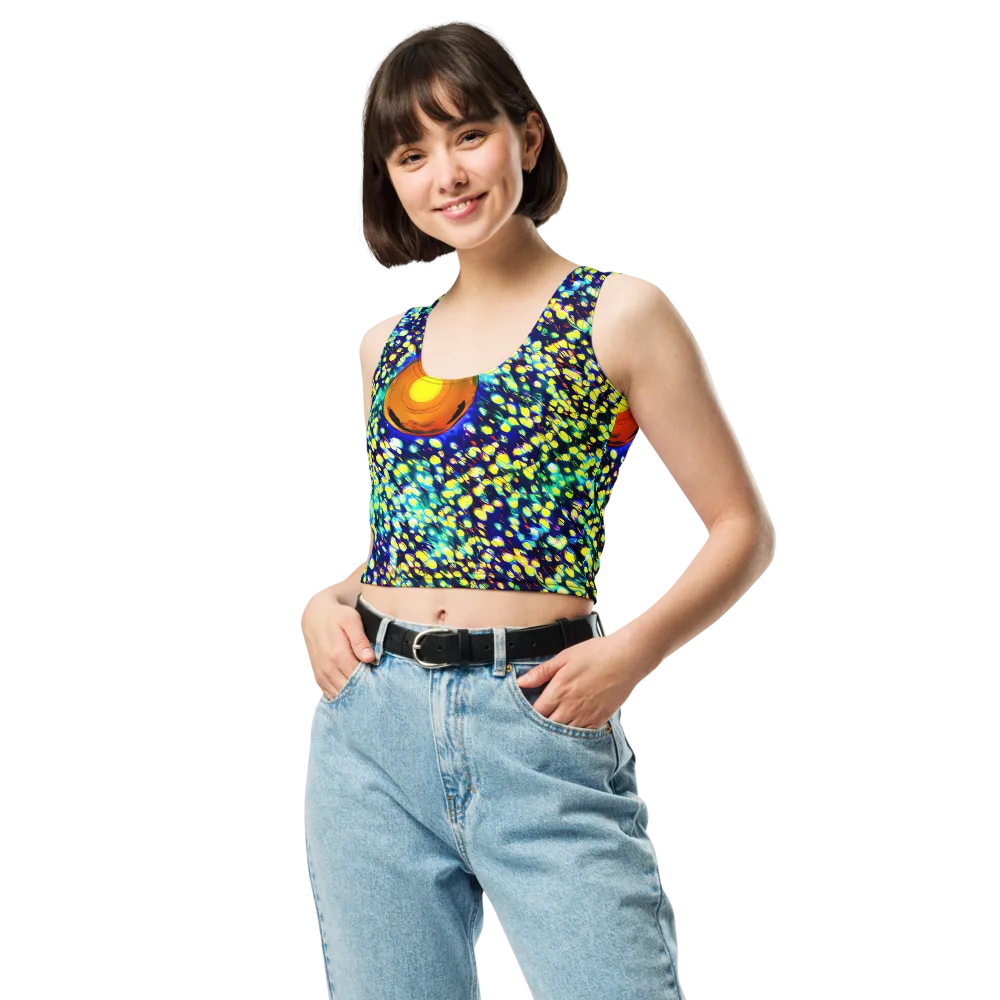 Illuminated Whirl on Crop Top — Front