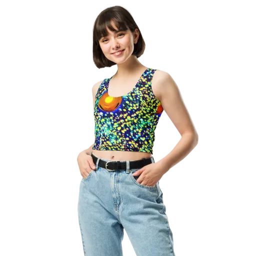 Illuminated Whirl on a Crop Top