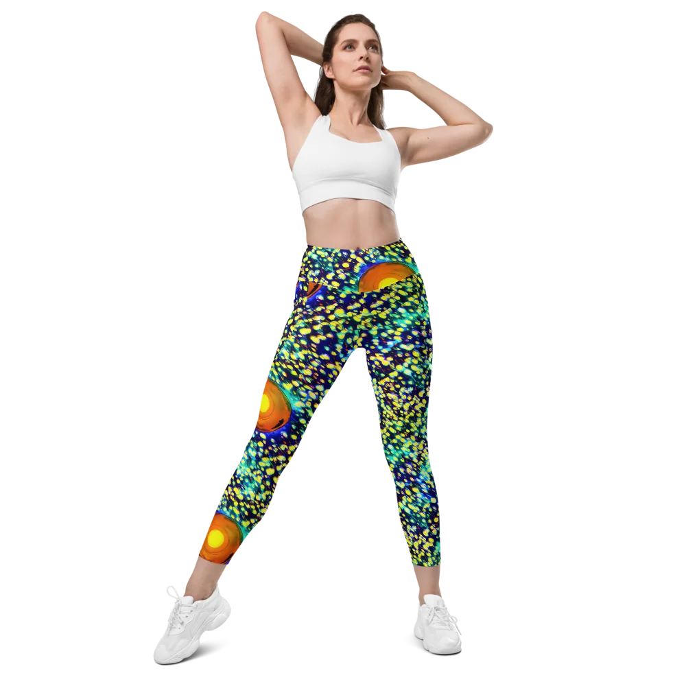 Illuminated Whirl on Leggings with Pockets — Front