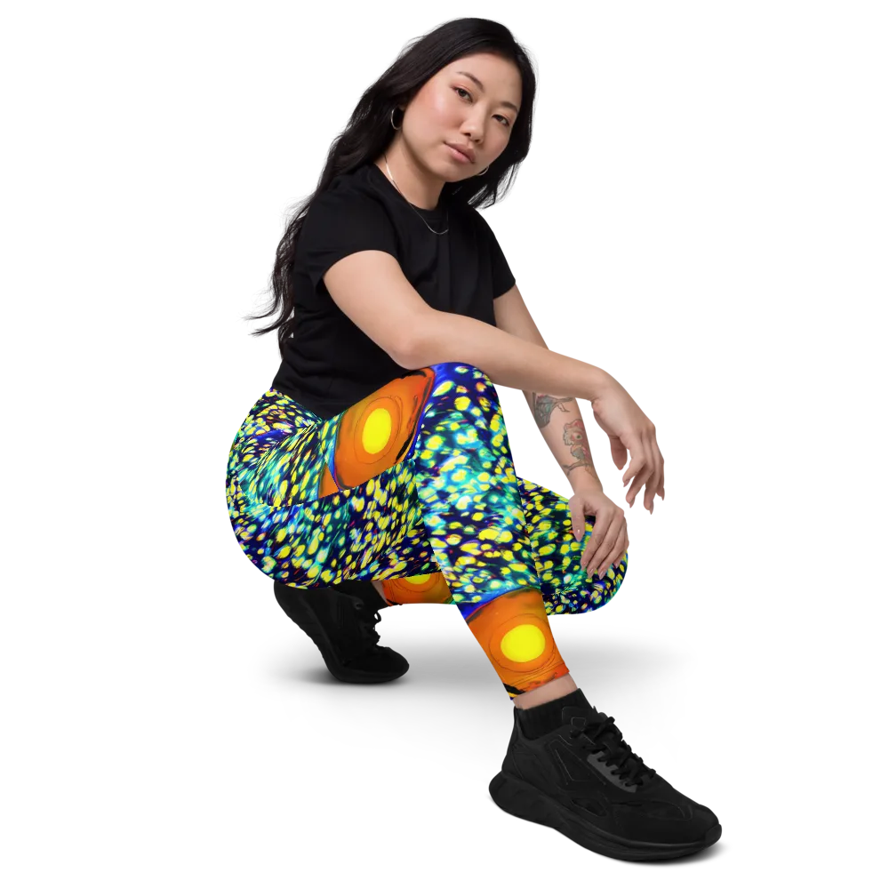 Illuminated Whirl on Leggings with Pockets — Right Front