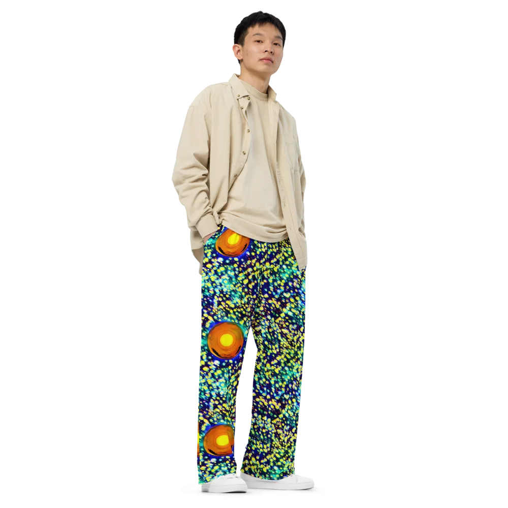 Illuminated Whirl on Wide-Leg Pants — Right Front