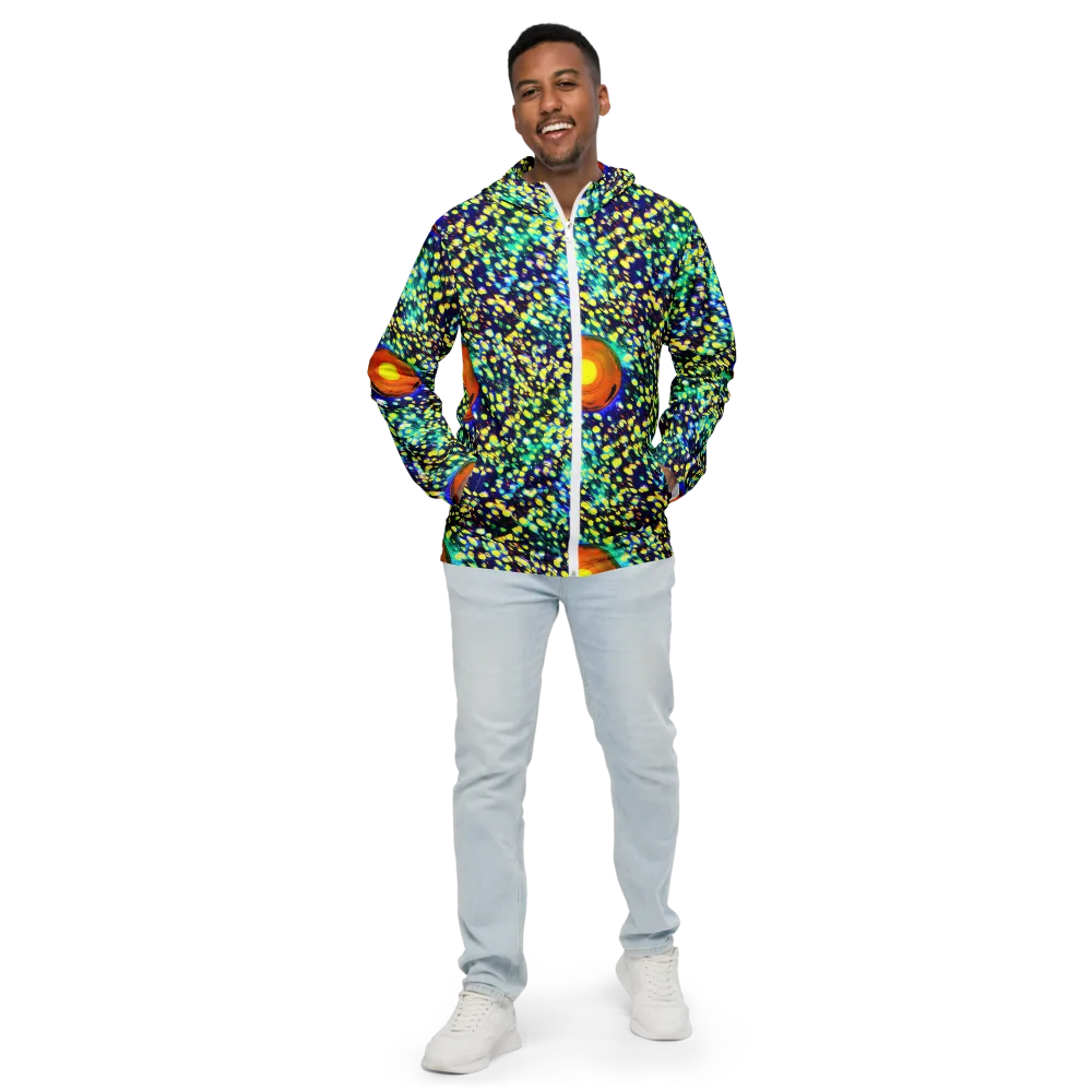 Illuminated Whirl on Men's Windbreaker — Front