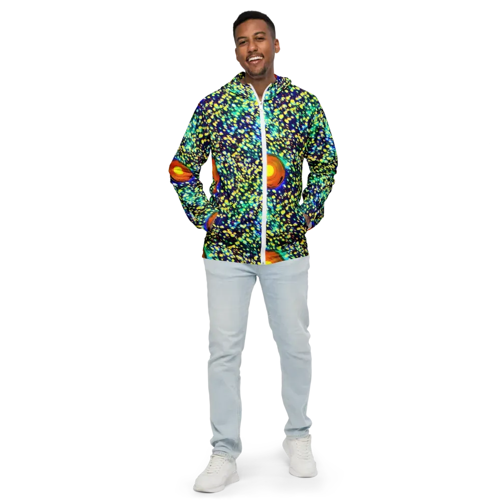 Illuminated Whirl on Men's Windbreaker — Front