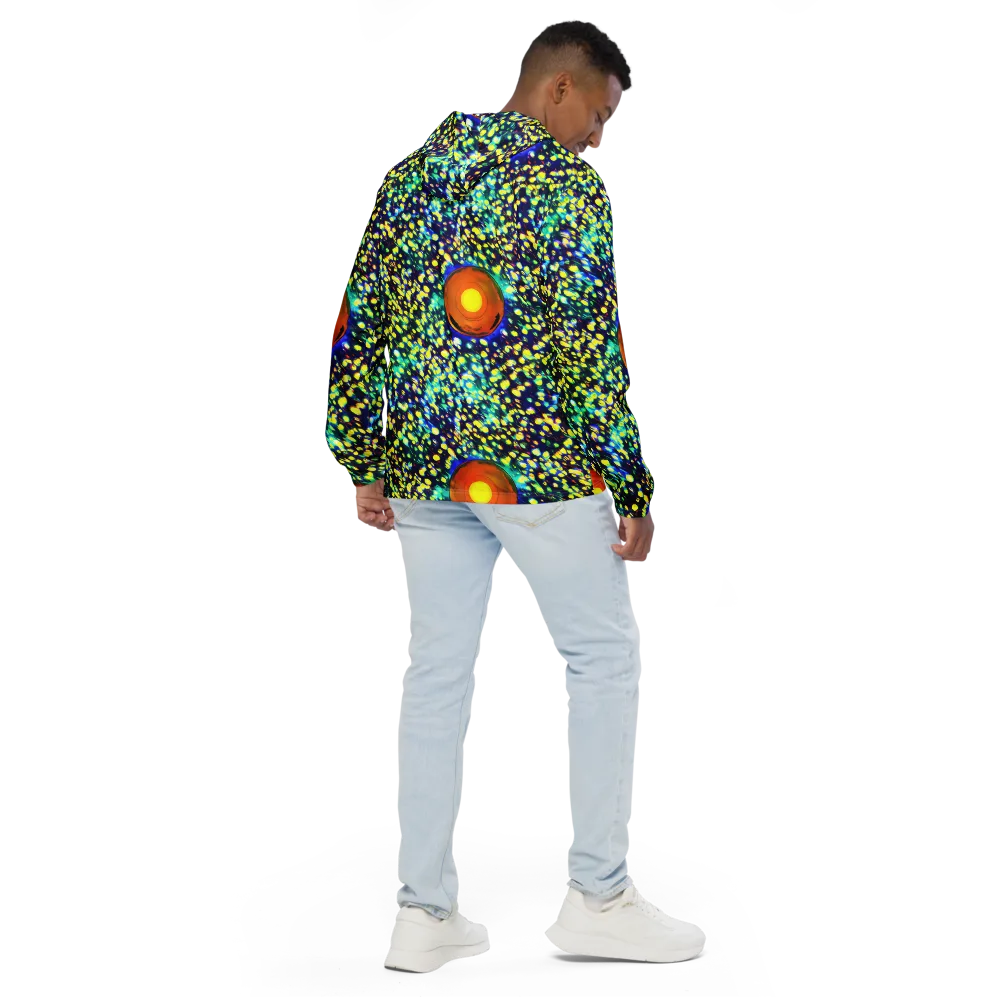 Illuminated Whirl on Men's Windbreaker — Back
