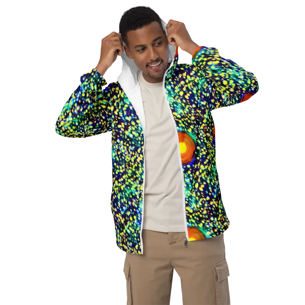 Illuminated Whirl on Men's Windbreaker — Front