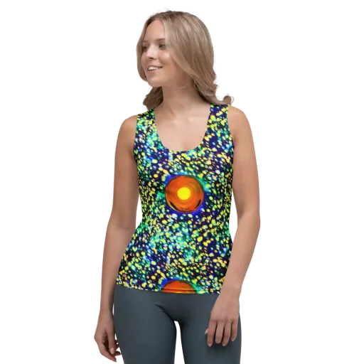 Illuminated Whirl on a Women's Tank Top