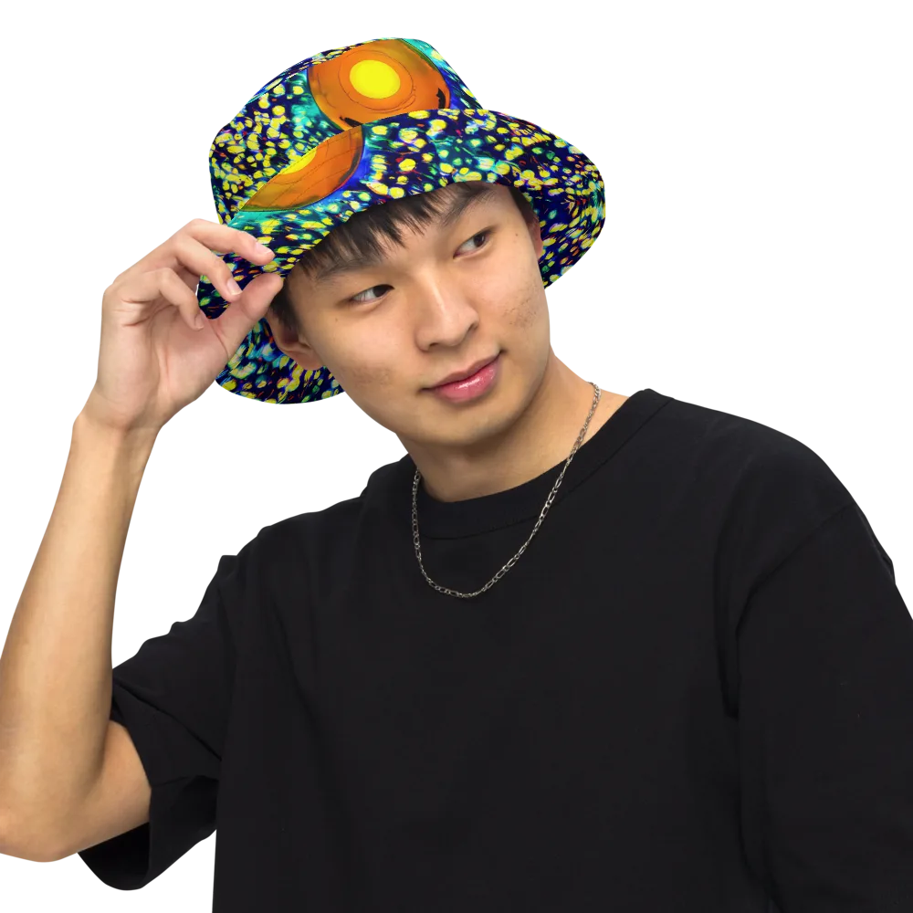 Illuminated Whirl on Reversible Bucket Hat — Front Inside