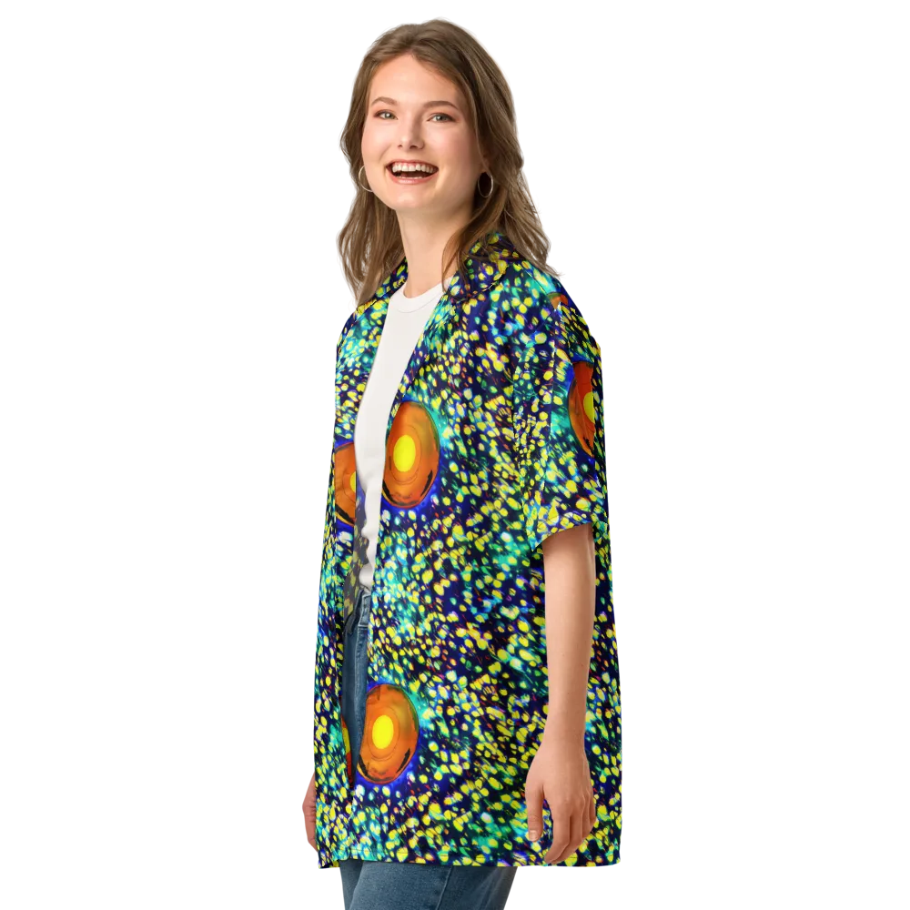 Illuminated Whirl on Button Shirt — Left Front