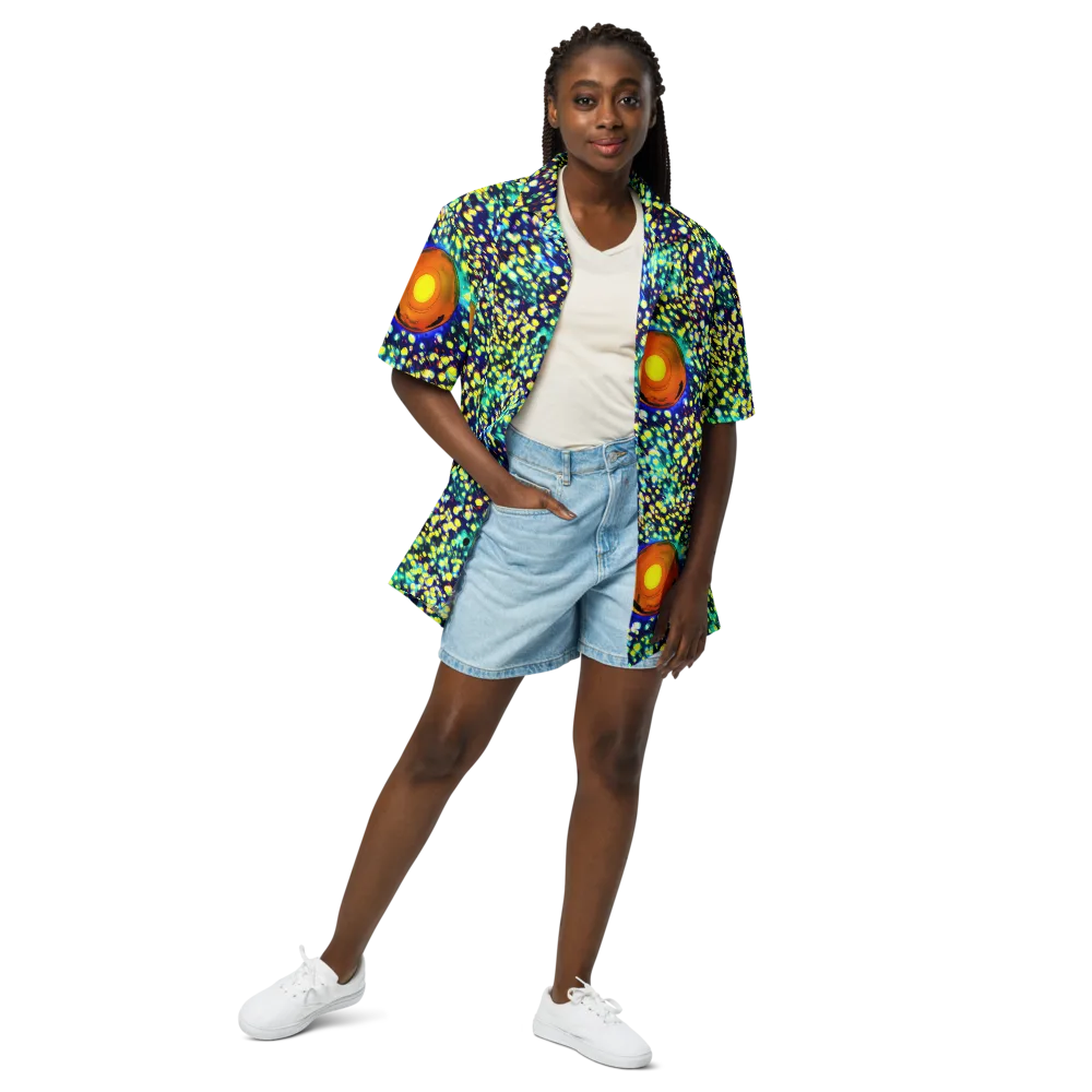 Illuminated Whirl on Button Shirt — Front