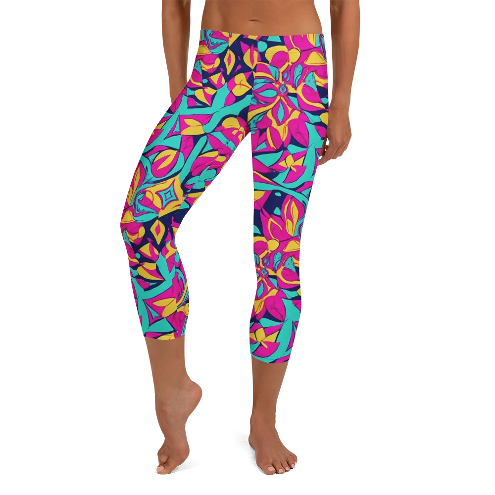 Magentaverse on Capri Leggings — Front