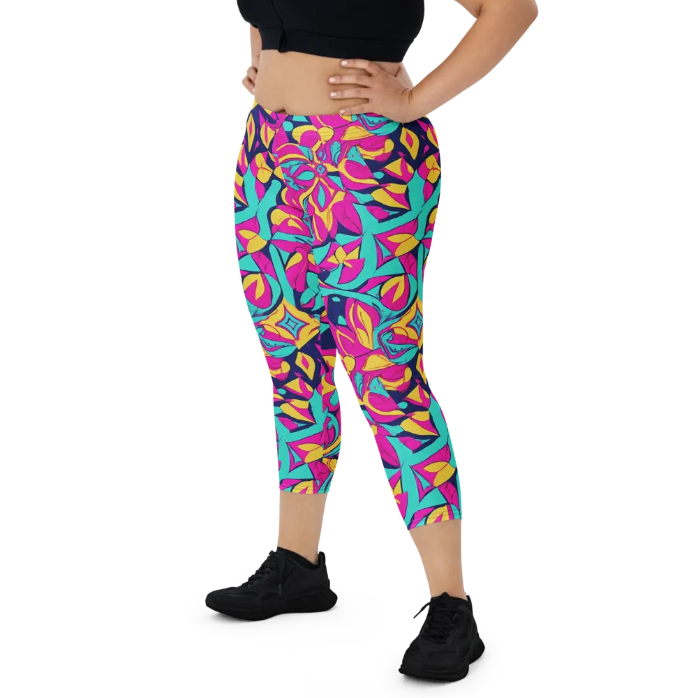 Magentaverse on Capri Leggings — Front
