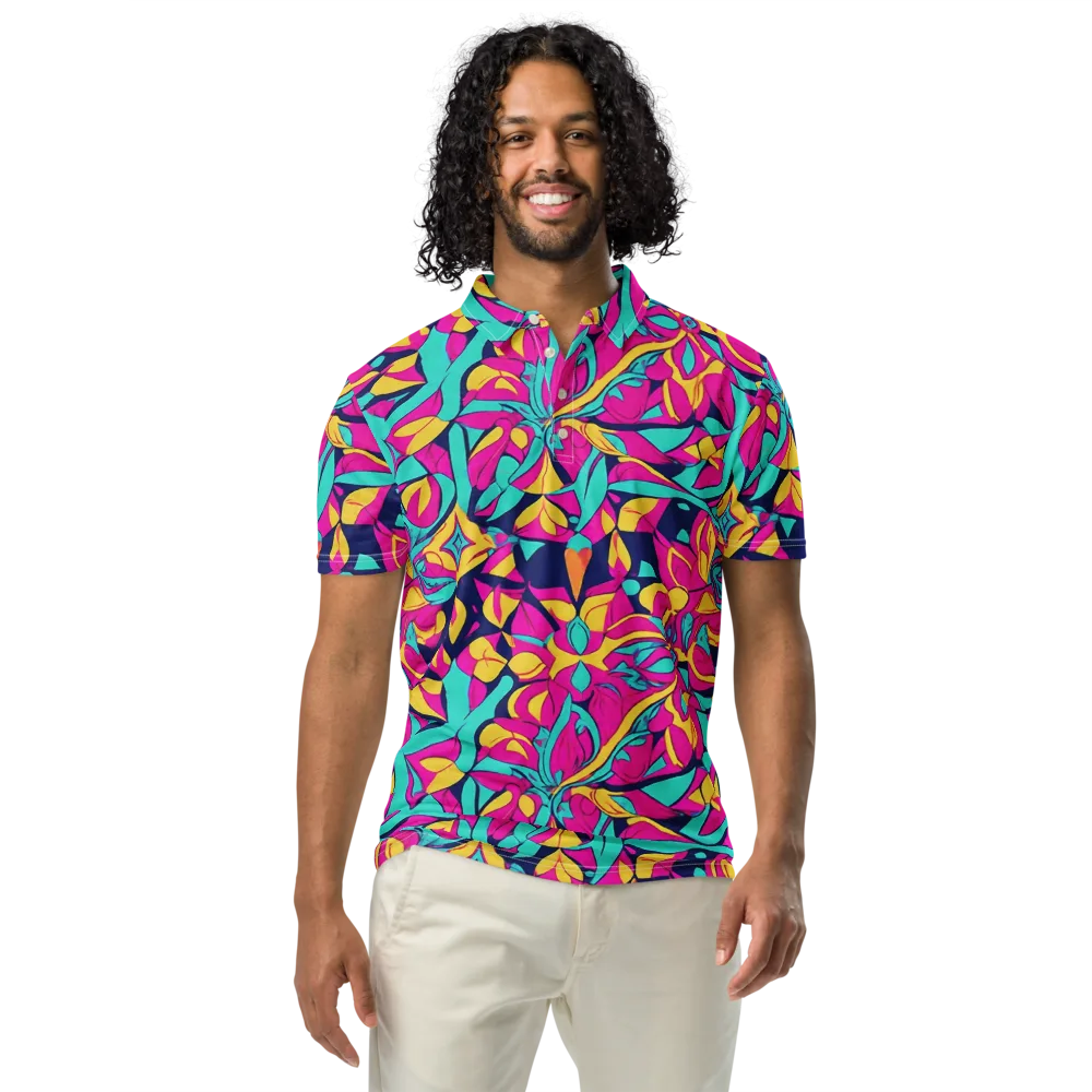 Magentaverse on Men's Slim Fit Polo Shirt — Front