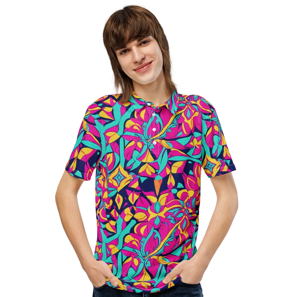 Magentaverse on Men's Slim Fit Polo Shirt — Front