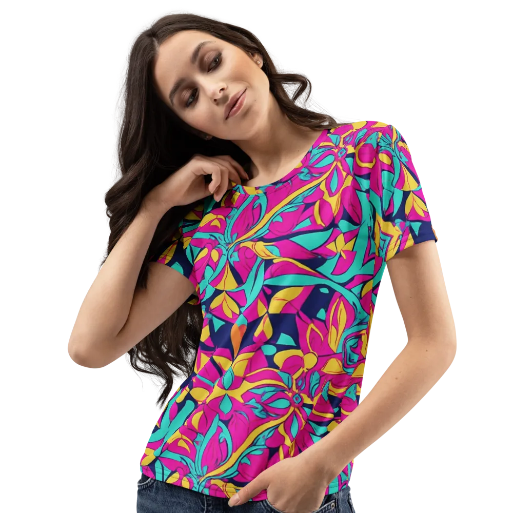 Magentaverse on Women's Crew Neck T-Shirt — Left Front
