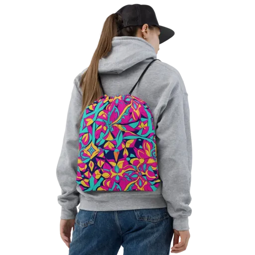 Magentaverse on a Drawstring Bag