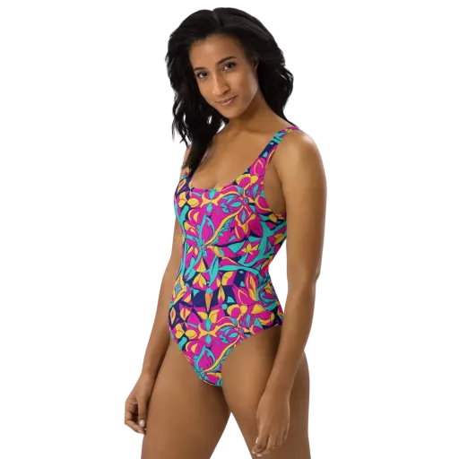 Magentaverse on a One-Piece Swimsuit