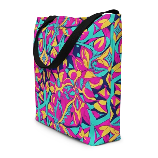 Magentaverse on a Large Tote Bag W/ Pocket