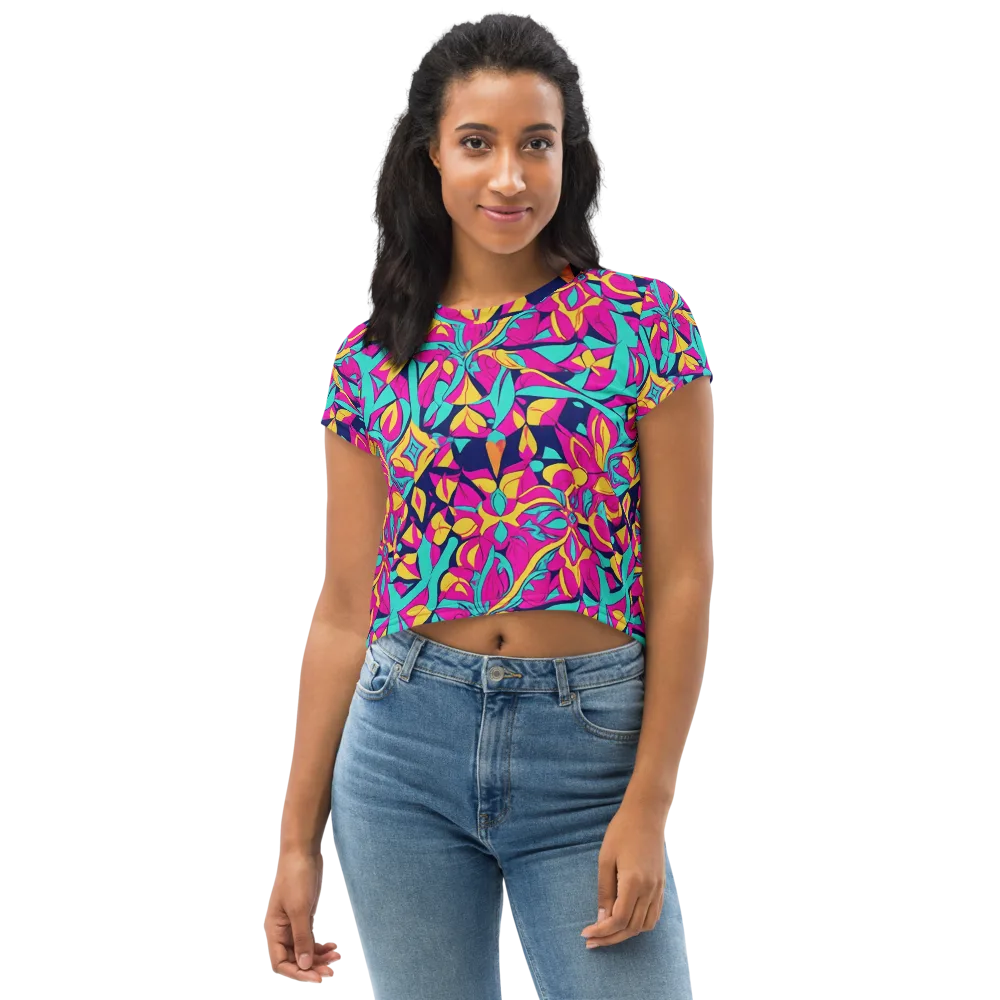Magentaverse on Crop Tee — Front