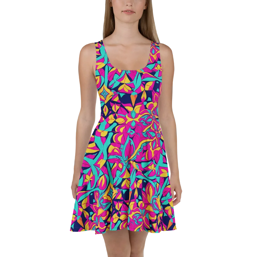 Magentaverse on Skater Dress — Front