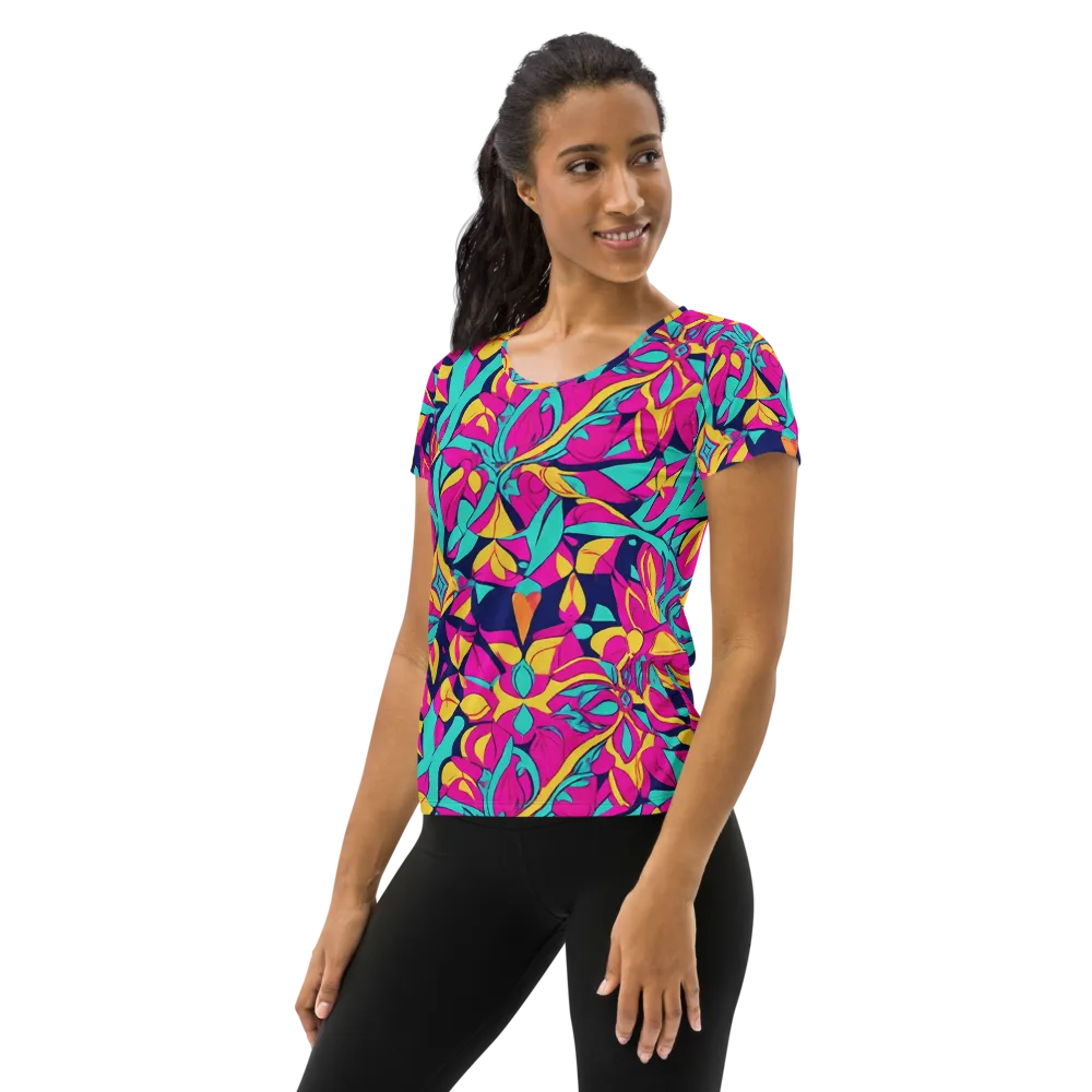 Magentaverse on Women's Athletic T-Shirt — Left