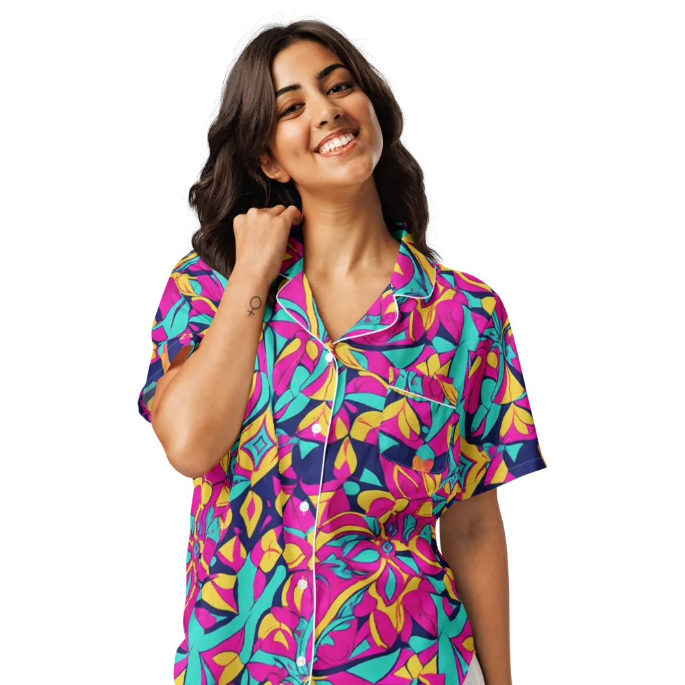 Magentaverse on Women's Short Sleeve Pajama Top — Front
