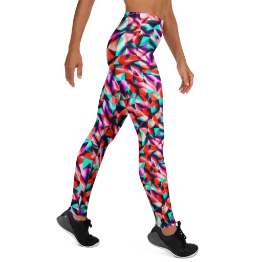 Electric Petalwork on a Yoga Leggings