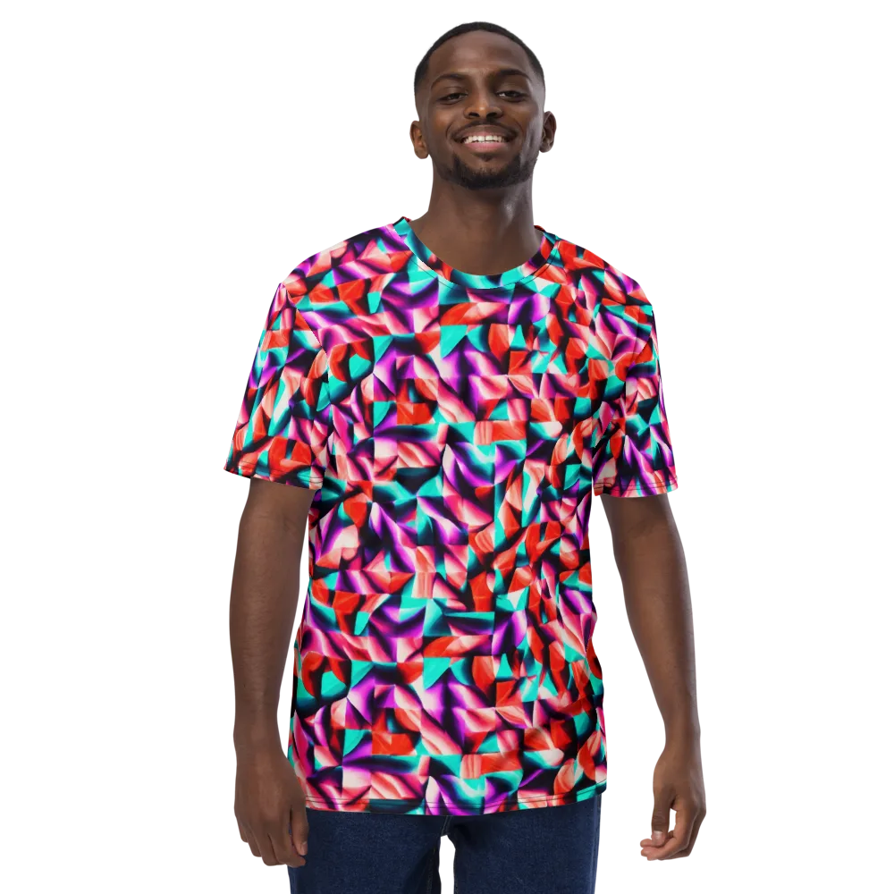Electric Petalwork on Men's Crew Neck T-Shirt — Front