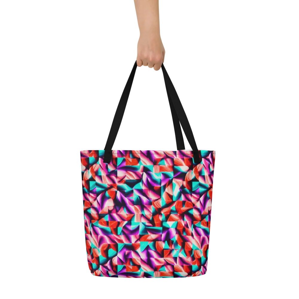 Electric Petalwork on Large Tote Bag W/ Pocket — Front