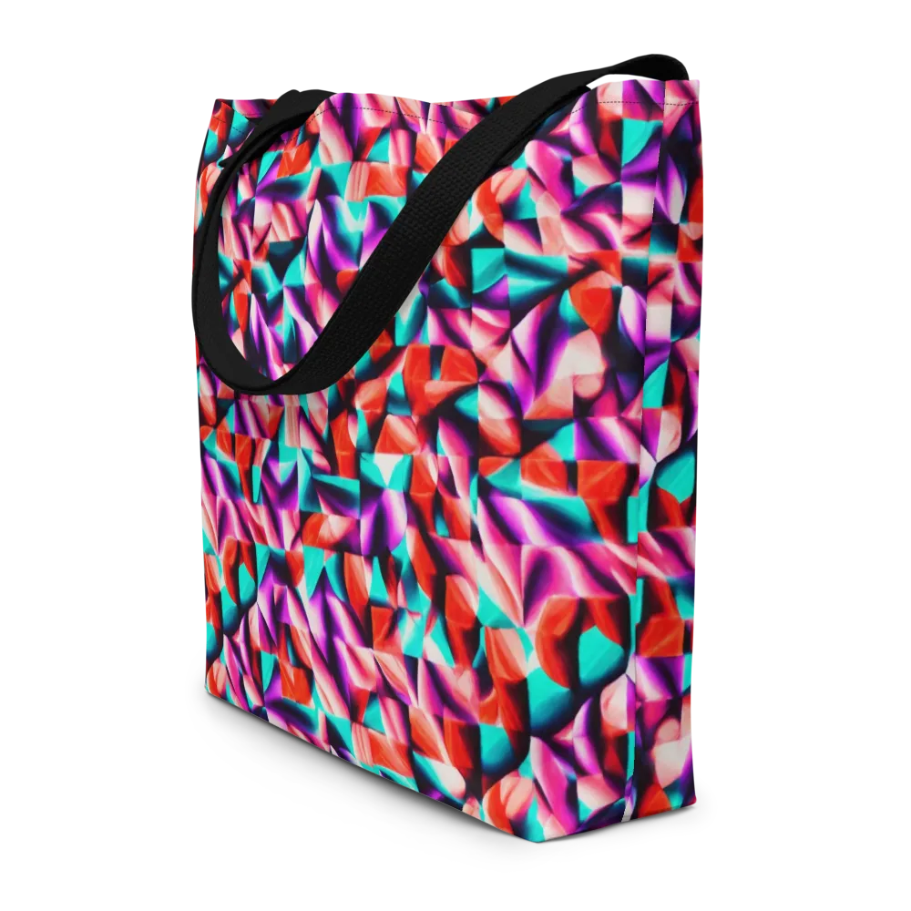 Electric Petalwork on Large Tote Bag W/ Pocket — Front