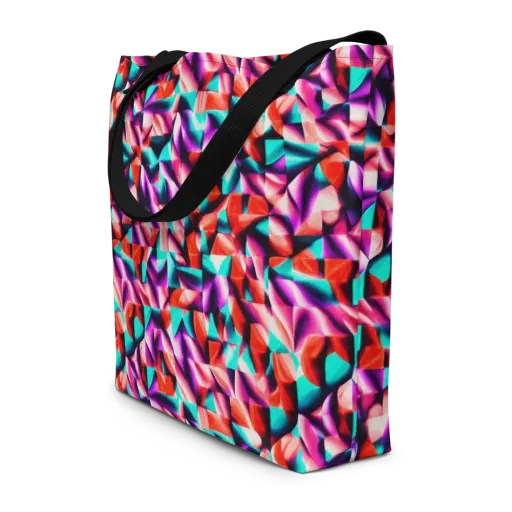 Electric Petalwork on a Large Tote Bag W/ Pocket