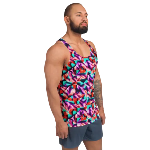 Electric Petalwork on a Men's Tank Top