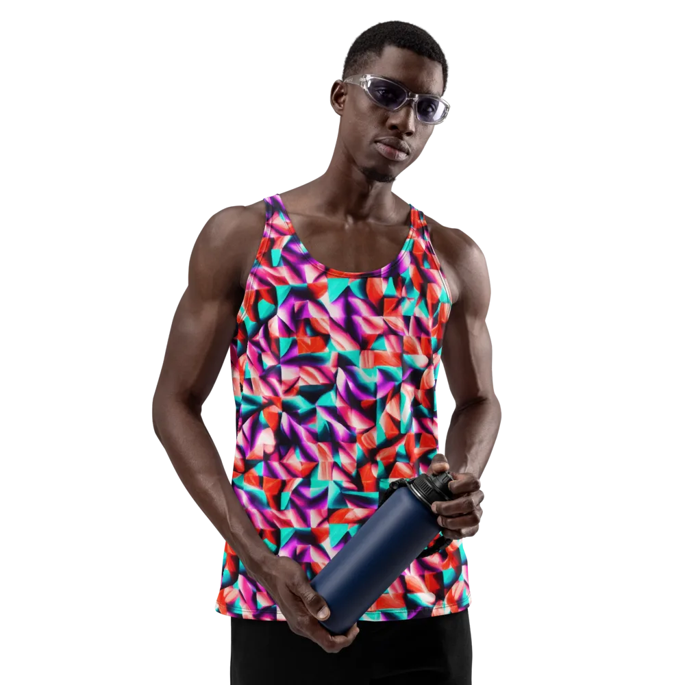 Electric Petalwork on Men's Tank Top — Front