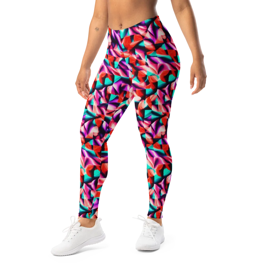 Electric Petalwork on Leggings — Left Front