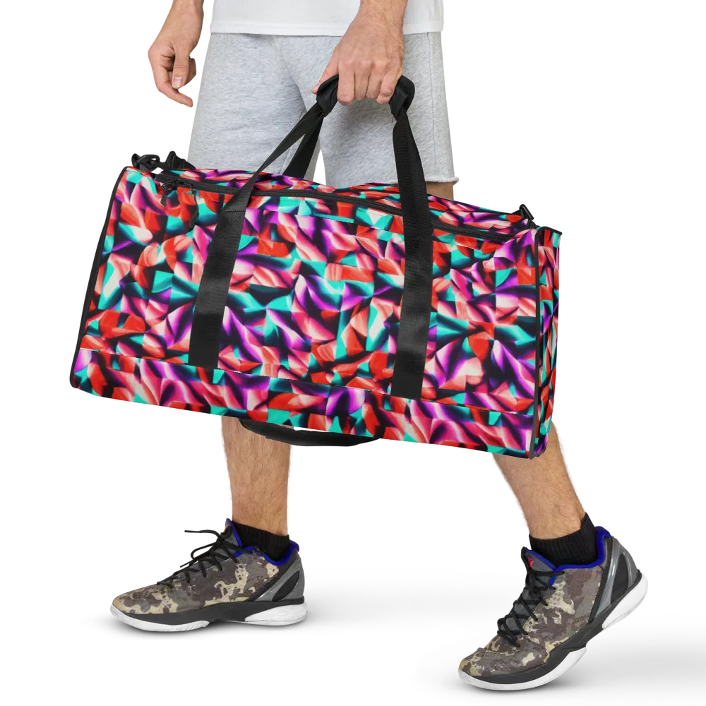 Electric Petalwork on Duffle Bag — Front