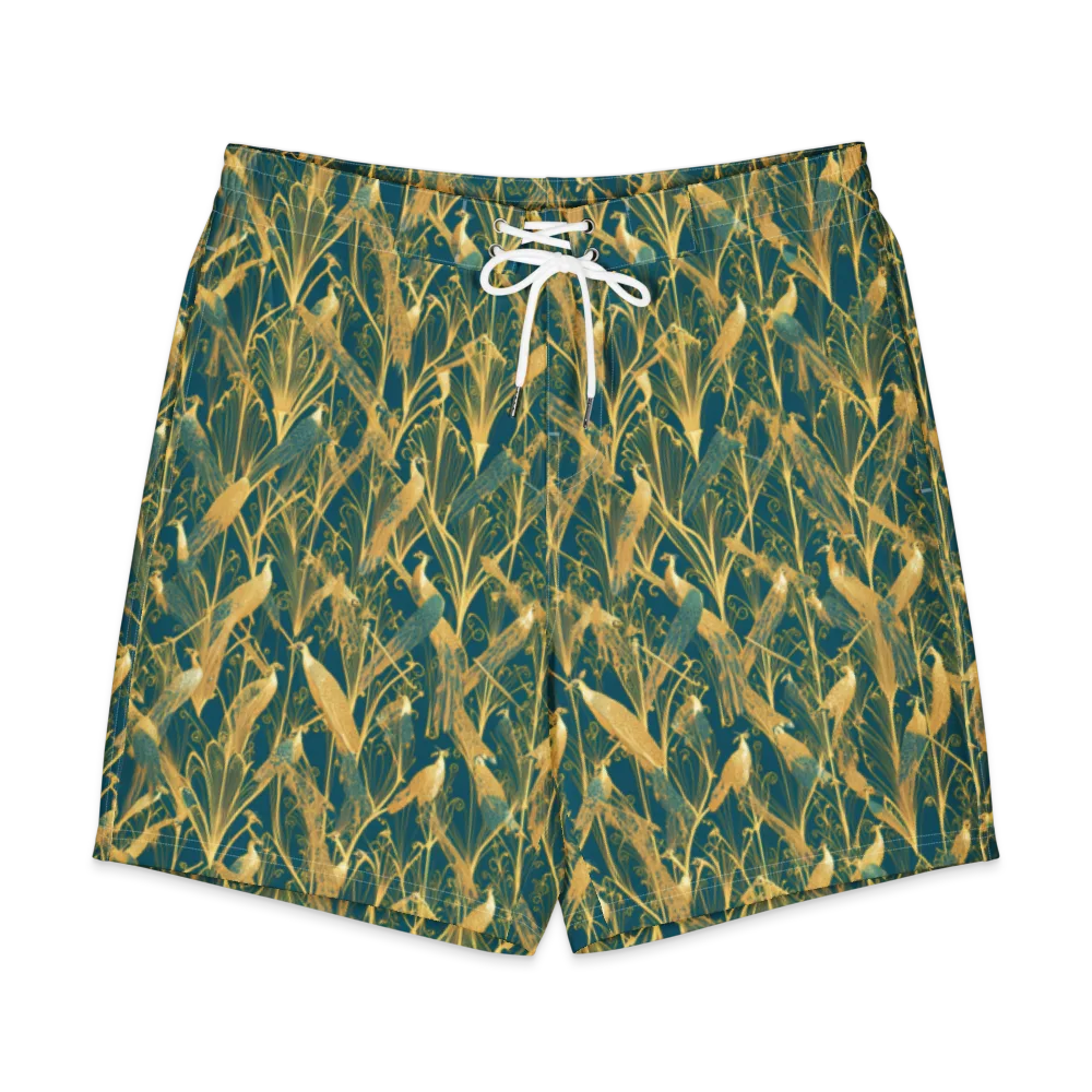Gilded Aviary on Men's Board Shorts — Front