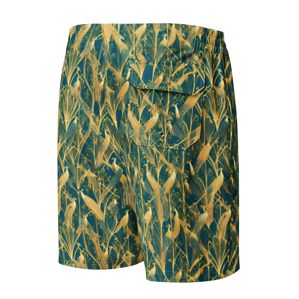 Gilded Aviary on Men's Board Shorts — Back