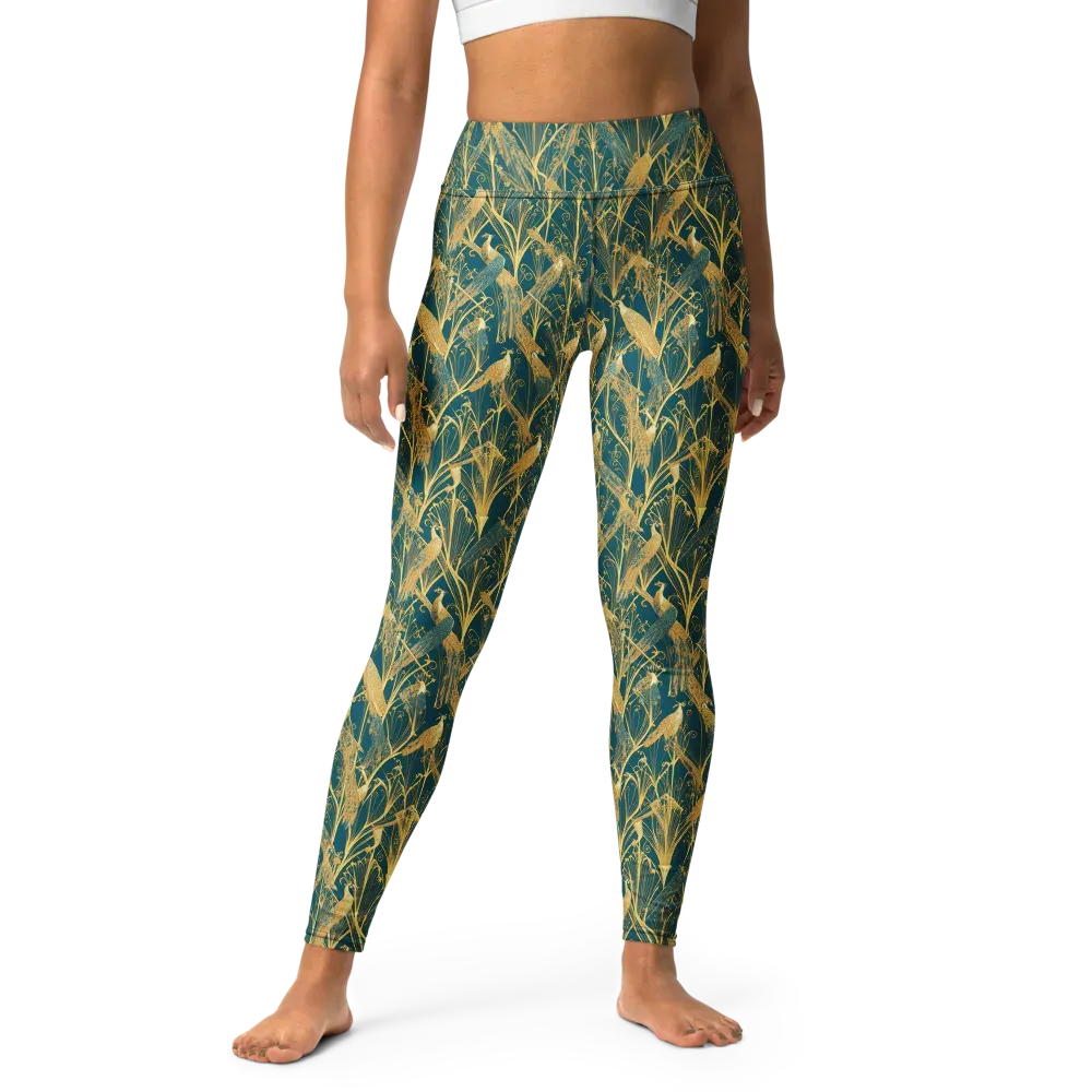 Gilded Aviary on Yoga Leggings — Front