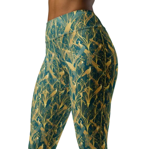 Gilded Aviary on a Yoga Leggings