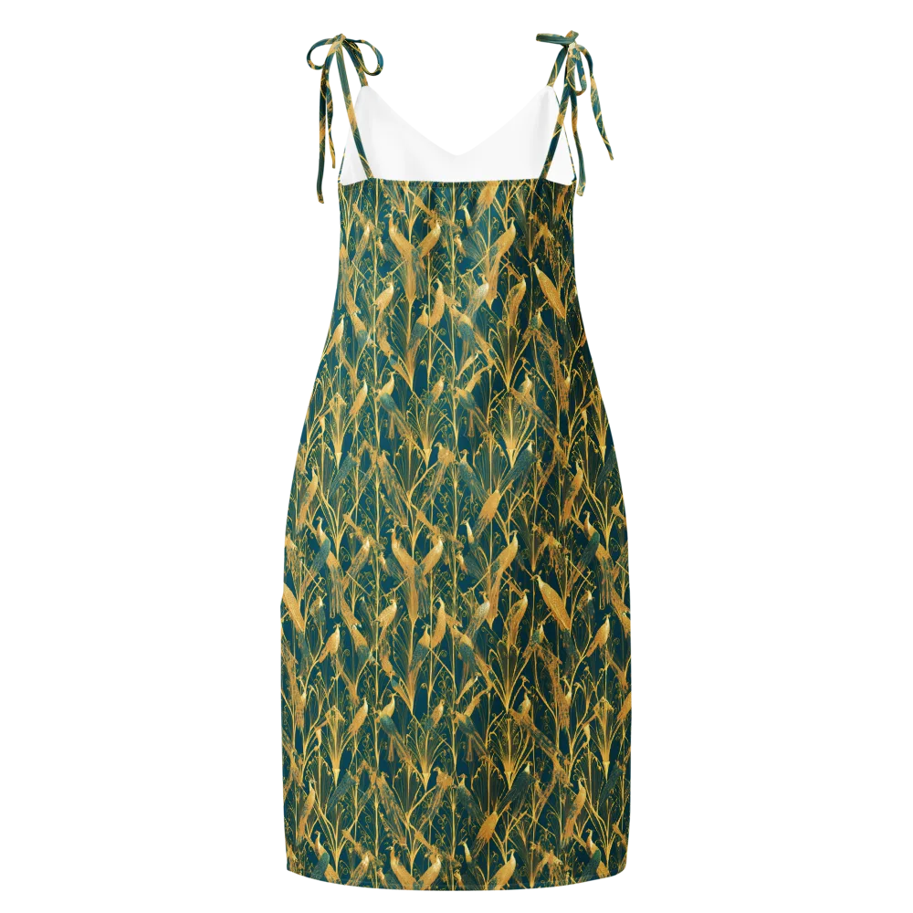 Gilded Aviary on Slip Dress — Back