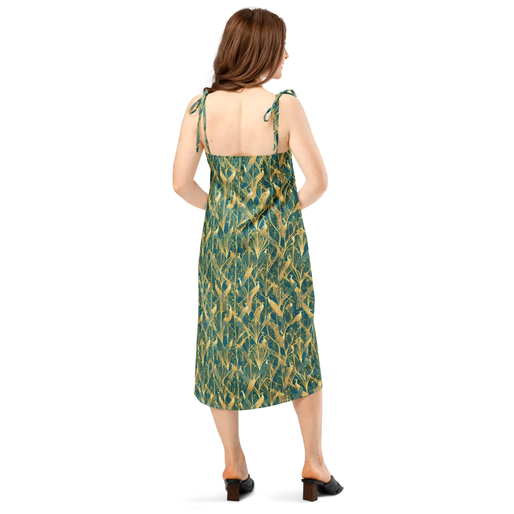 Gilded Aviary on Slip Dress — Back