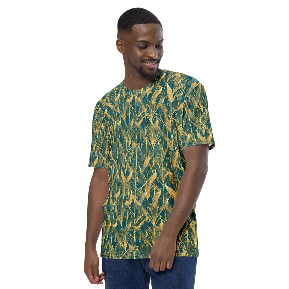 Gilded Aviary on Men's Crew Neck T-Shirt — Left