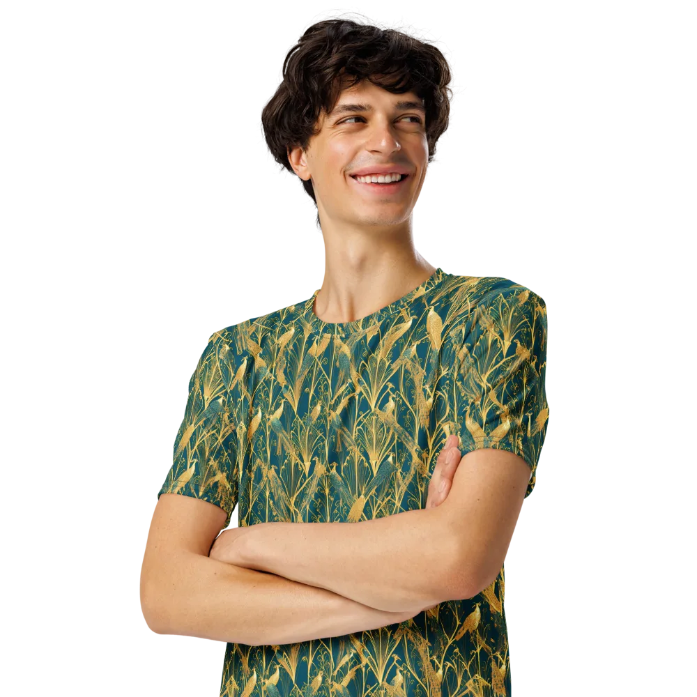 Gilded Aviary on Men's Crew Neck T-Shirt — Left Front