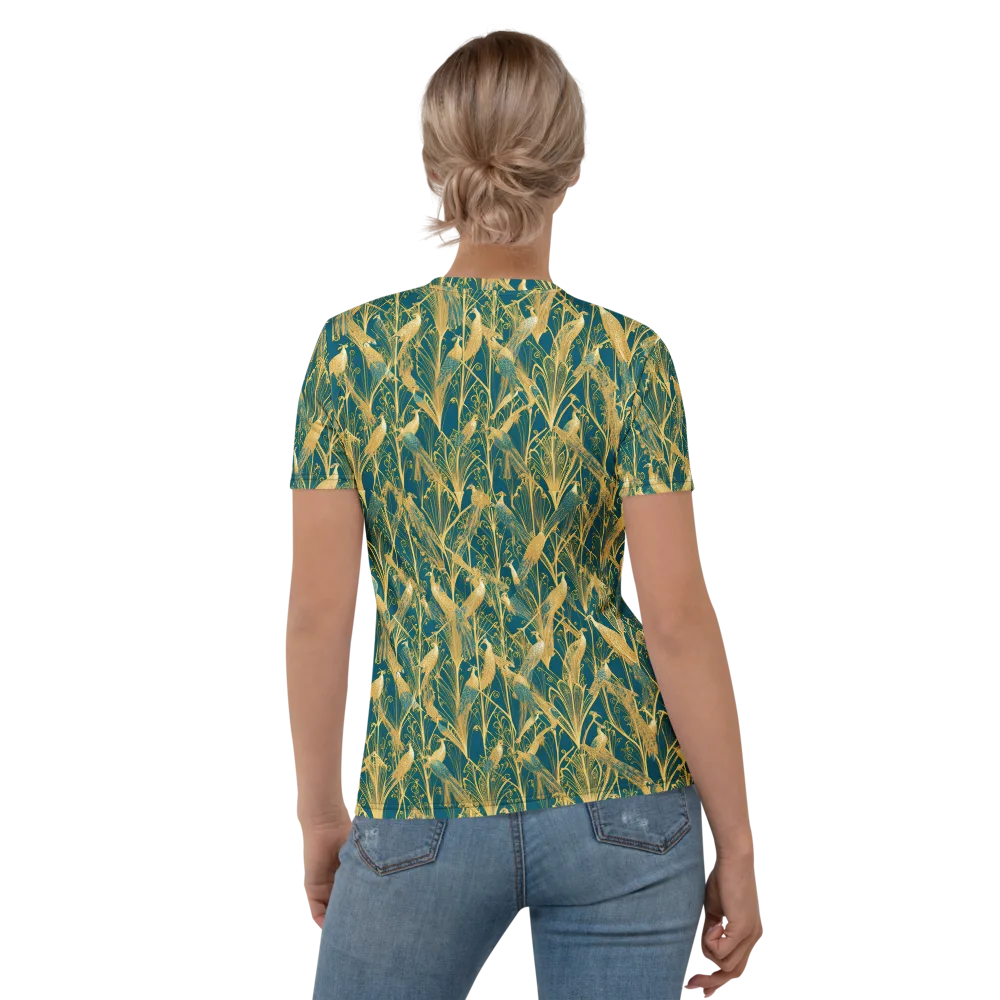 Gilded Aviary on Women's Crew Neck T-Shirt — Back