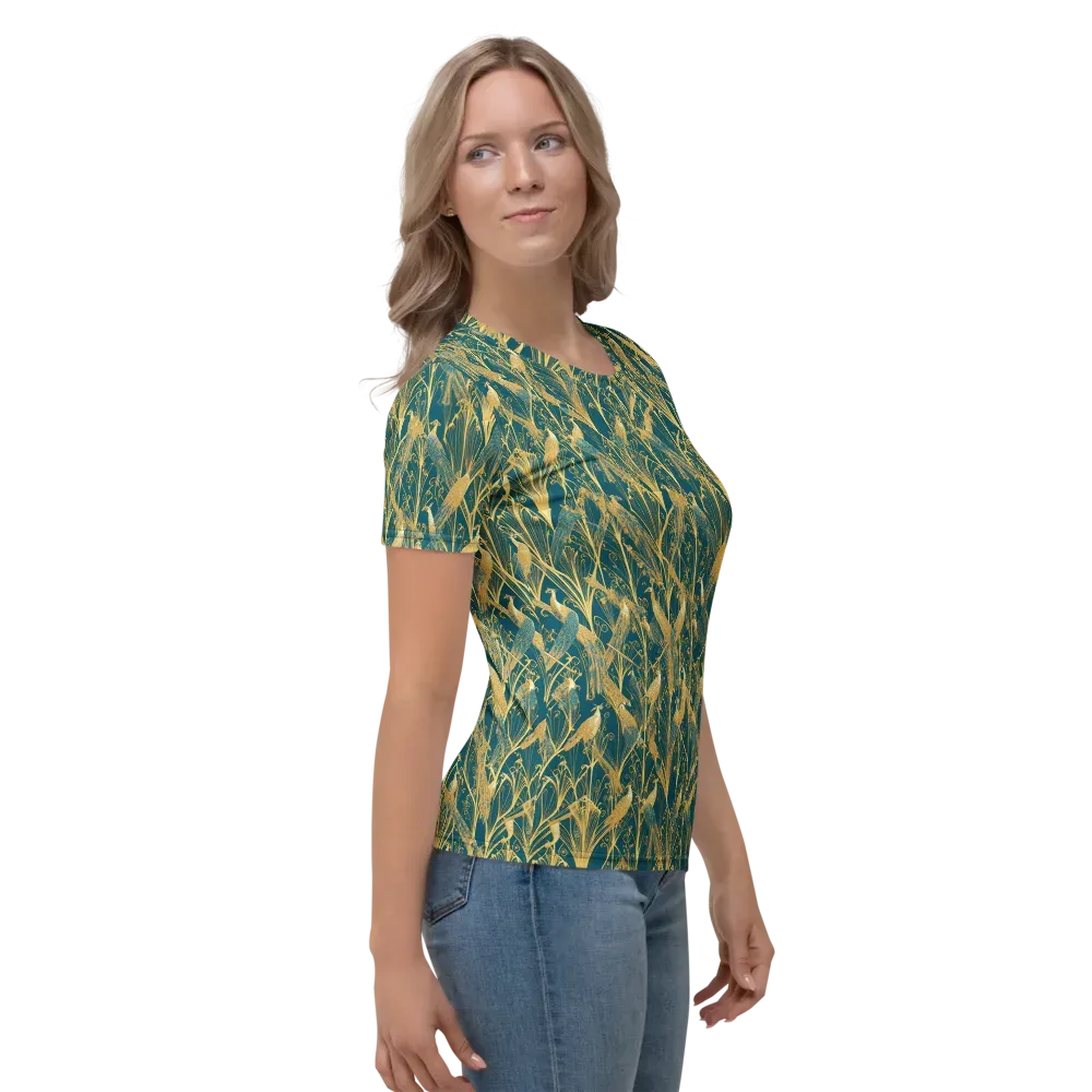 Gilded Aviary on Women's Crew Neck T-Shirt — Right
