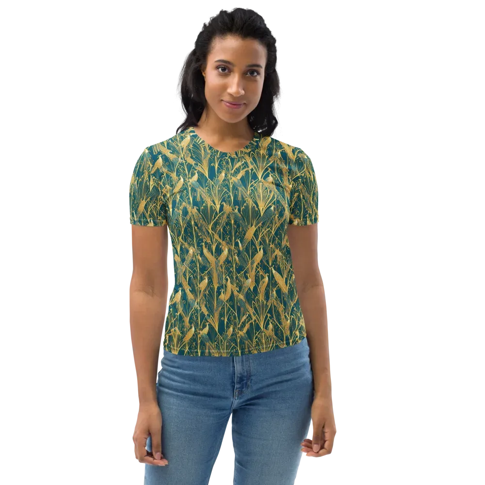 Gilded Aviary on Women's Crew Neck T-Shirt — Front