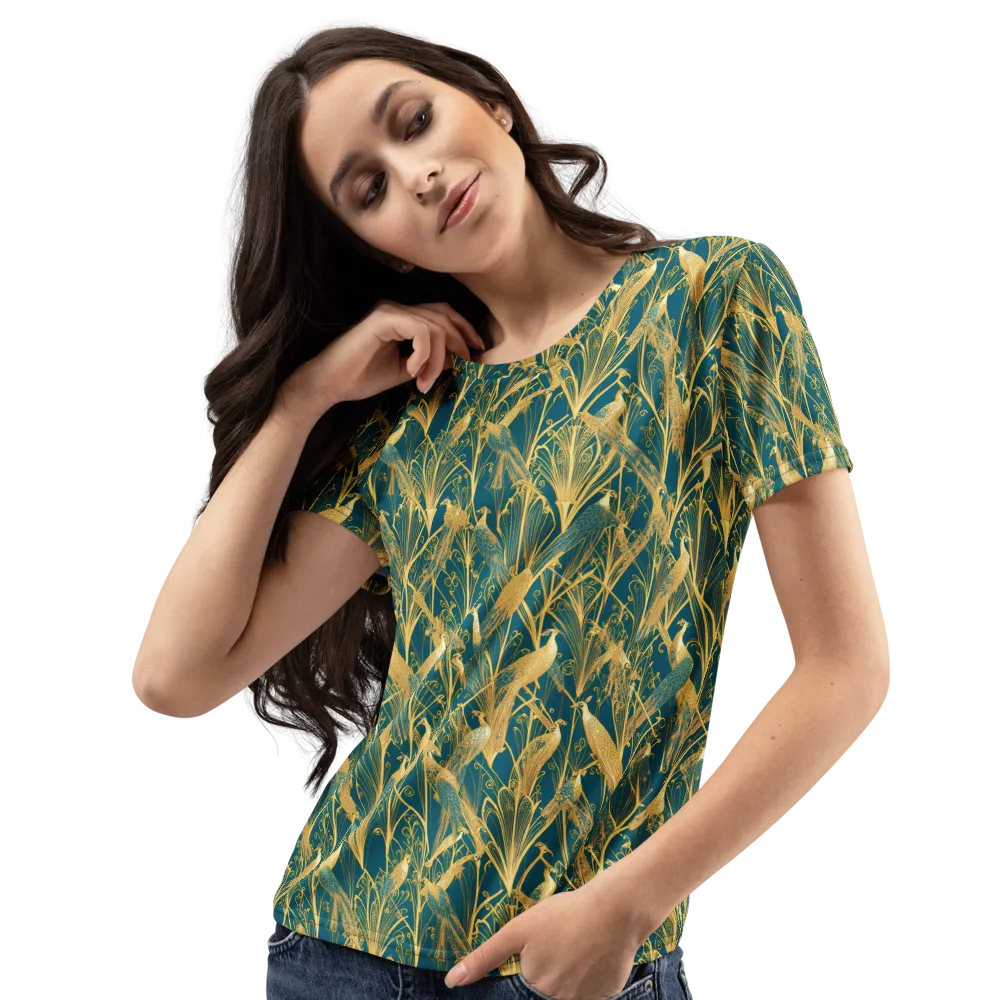 Gilded Aviary on Women's Crew Neck T-Shirt — Left Front